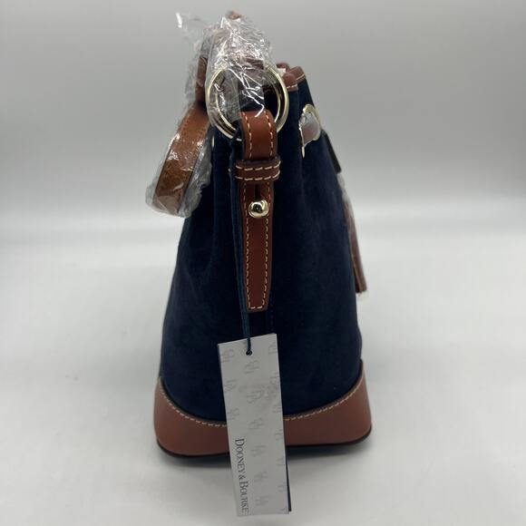 Dooney & Bourke Women Handbags Suede Drawstring Crossbody Navy - Picture 9 of 15